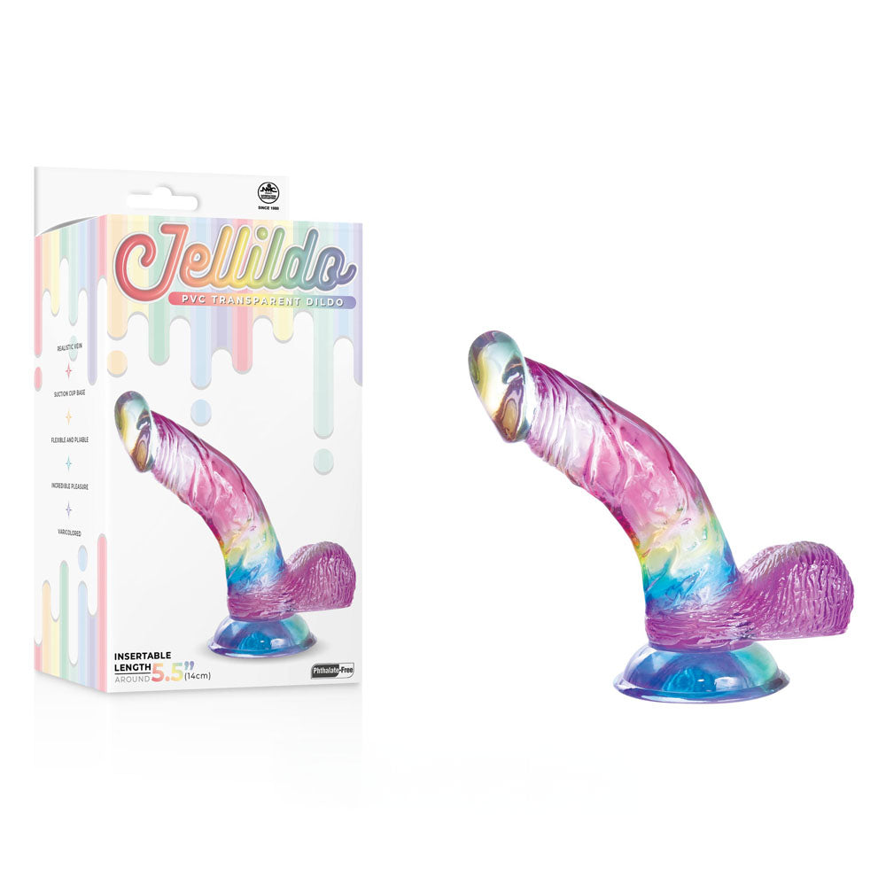 Jellido 14cm Curved Dildo - Clear Coloured 14 cm Dildo - Hush Store Sydney 