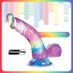 Jellido 14cm Curved Dildo - Clear Coloured 14 cm Dildo - Hush Store Sydney 