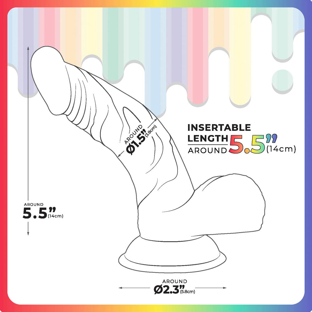 Jellido 14cm Curved Dildo - Clear Coloured 14 cm Dildo - Hush Store Sydney 