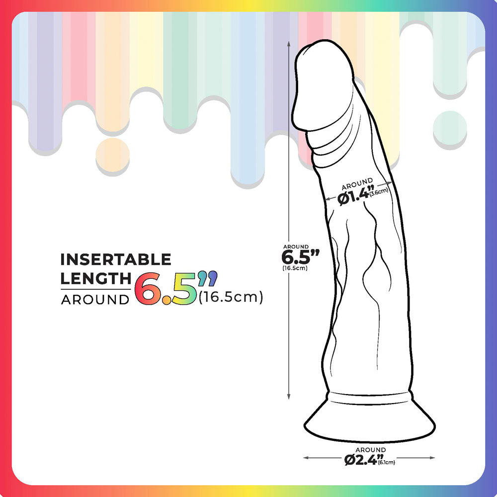 Jellido 16.5cm Dildo - Clear Coloured 16.5 cm Dildo - Hush Store Sydney 