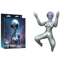 To Infinity - Silver Inflatable Squatting Alien Love Doll - Hush Store Sydney 