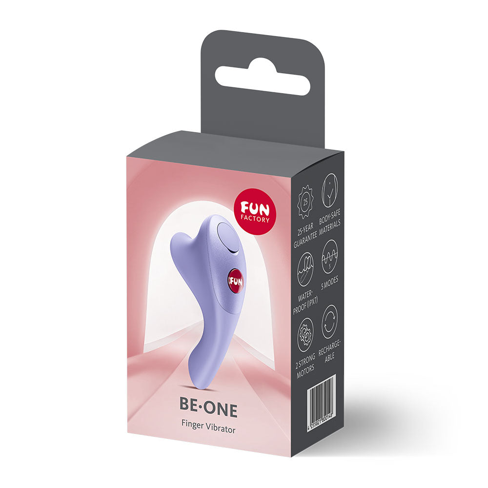 Fun Factory BE-ONE Purple - Purple USB-C Rechargeable Finger Stimulator - Hush Store Sydney 
