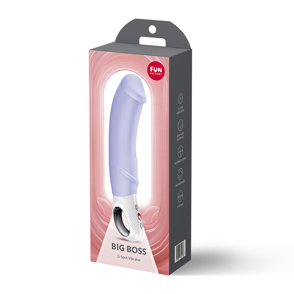 Fun Factory BIG BOSS Purple - Purple 22.9 cm USB-C Vibrator - Hush Store Sydney 