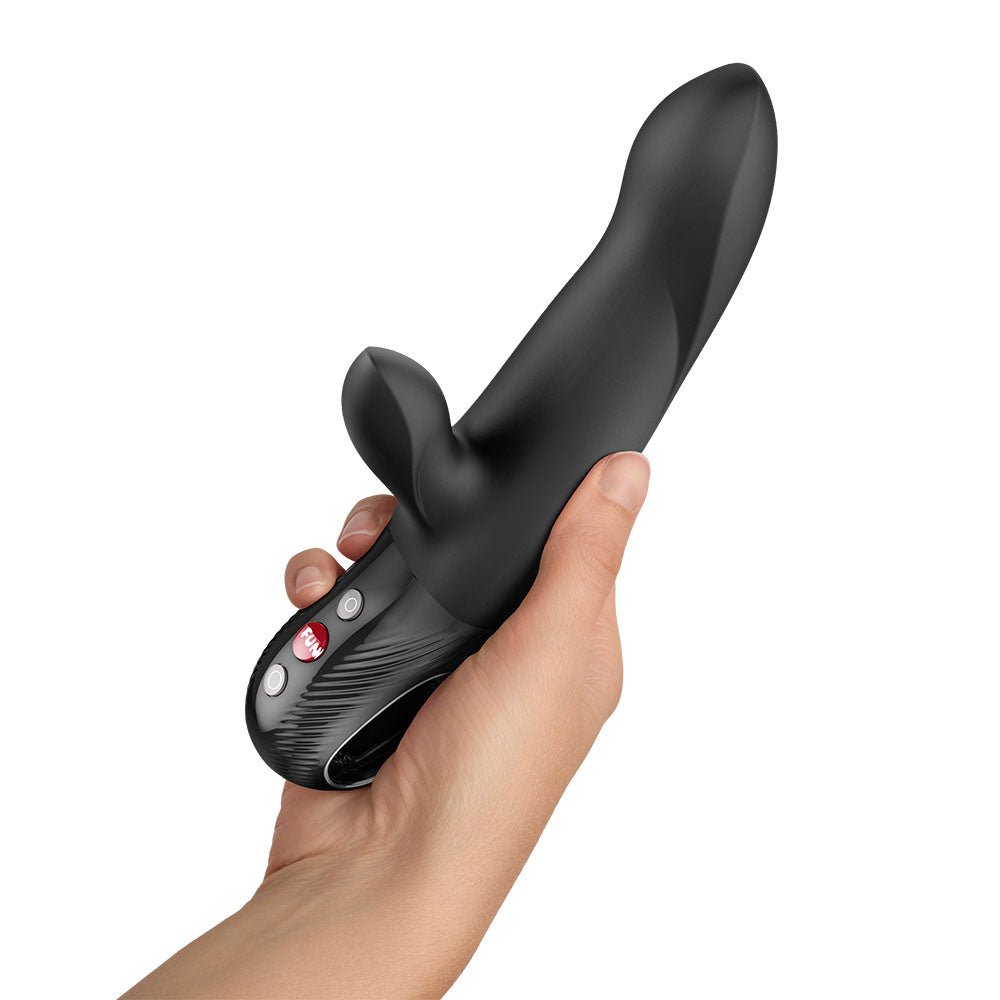 Fun Factory BI STRONIC ARC Black - Black 21.6 cm USB-C Rechargeable Thrusting Vibrator - Hush Store Sydney 