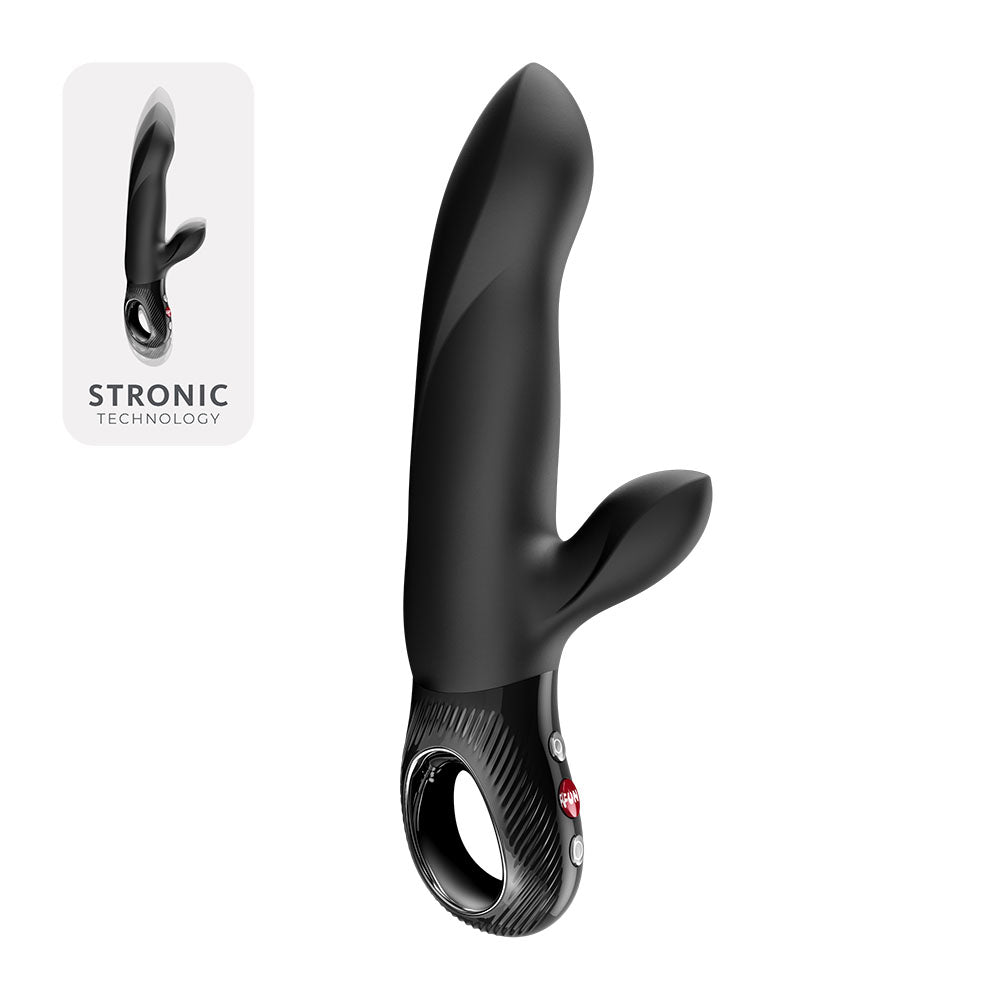 Fun Factory BI STRONIC ARC Black - Black 21.6 cm USB-C Rechargeable Thrusting Vibrator - Hush Store Sydney 