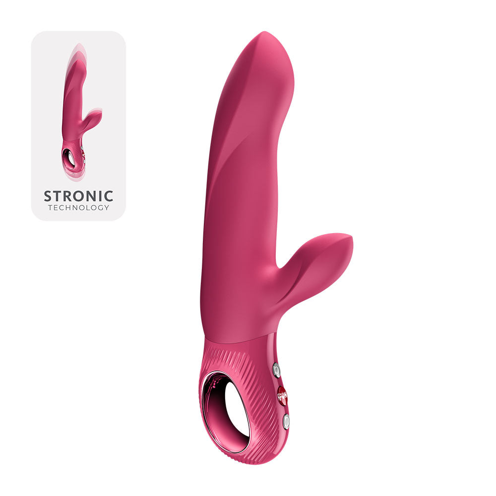 Fun Factory BI STRONIC ARC Raspberry - Raspberry 21.6 cm USB-C Rechargeable Thrusting Vibrator - Hush Store Sydney 
