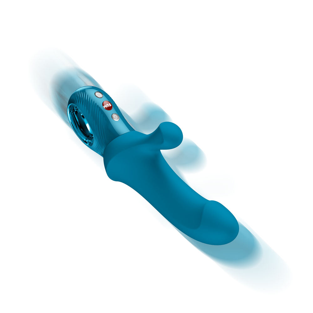 Fun Factory BI STRONIC CURVE Aquamarine - Aquamarine USB-C Rechargeable Thrusting Vibrator - Hush Store Sydney 