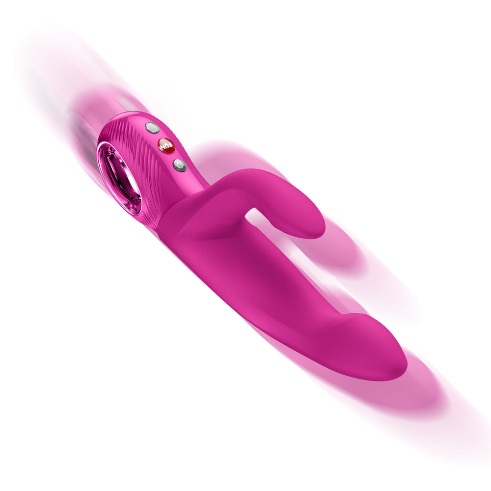 Fun Factory BI STRONIC IMMERSE Magenta - Magenta 22.1 cm USB-C Rechargeable Thrusting Vibrator - Hush Store Sydney 