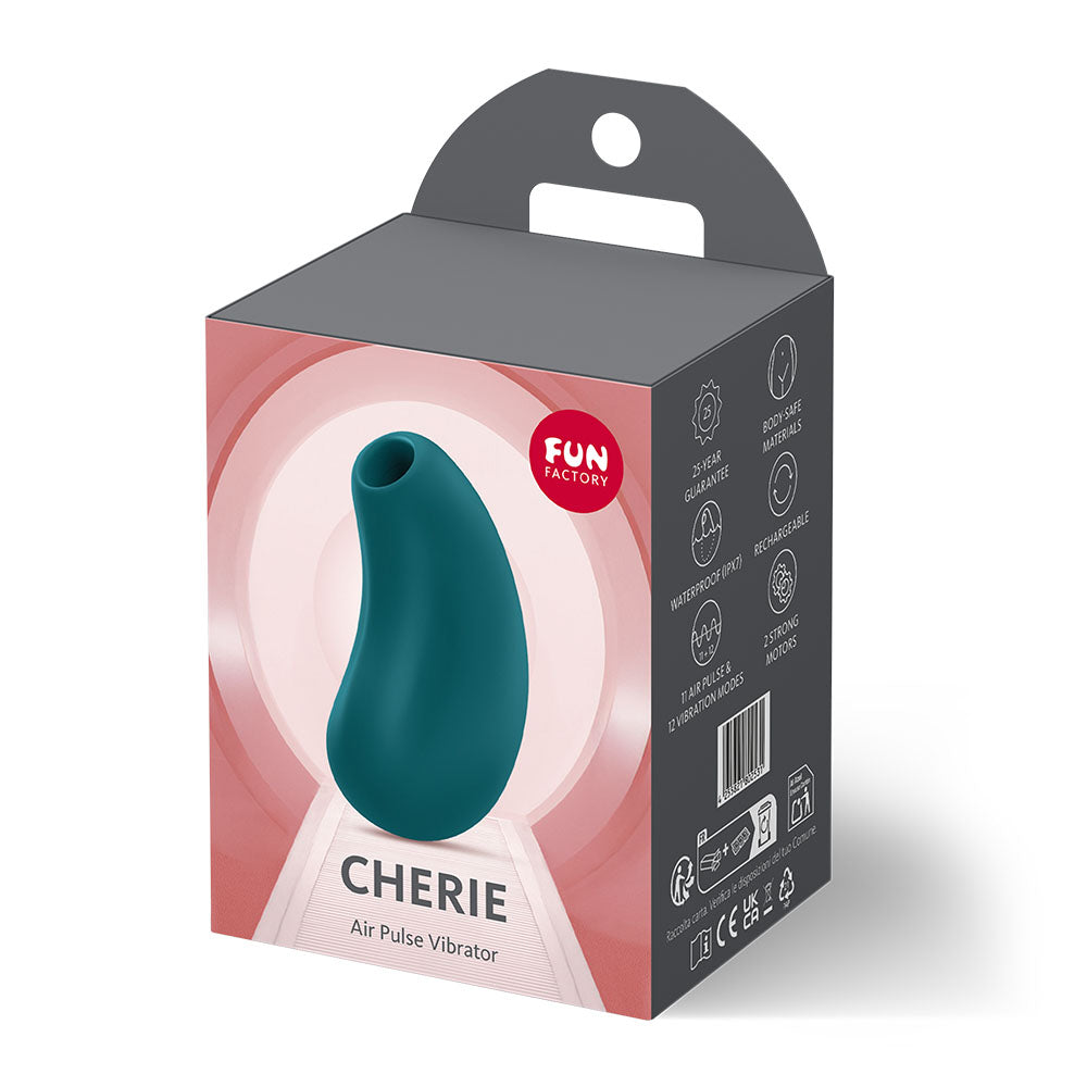 Fun Factory Cherie Bottle Green USB Rechargeable Air Pulse Stimulator