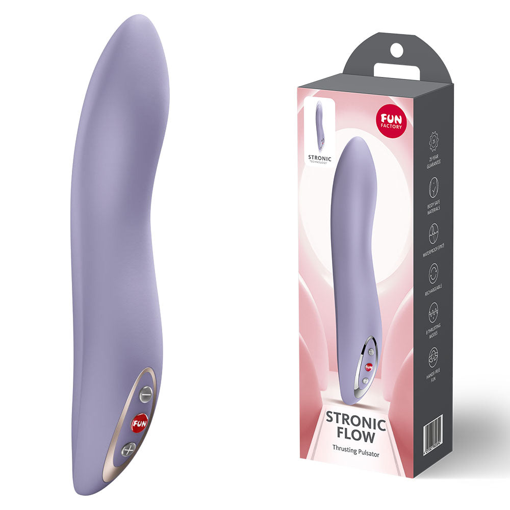 Fun Factory Stronic Flow Light Violet USB Rechargeable Thrusting Vibrator
