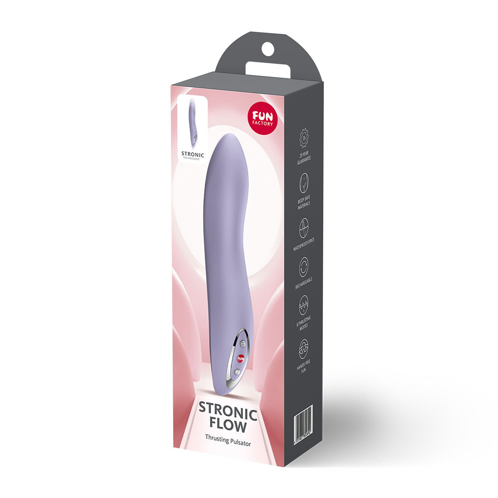 Fun Factory Stronic Flow Light Violet USB Rechargeable Thrusting Vibrator