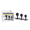 Under Night Tumbler - Black Butt Plugs with Weighted Balls - Set of 3 Sizes - Hush Store Sydney 