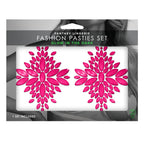 GLOW Fashion Pasties Set - Glow Pink Crystals - Hush Store Sydney 
