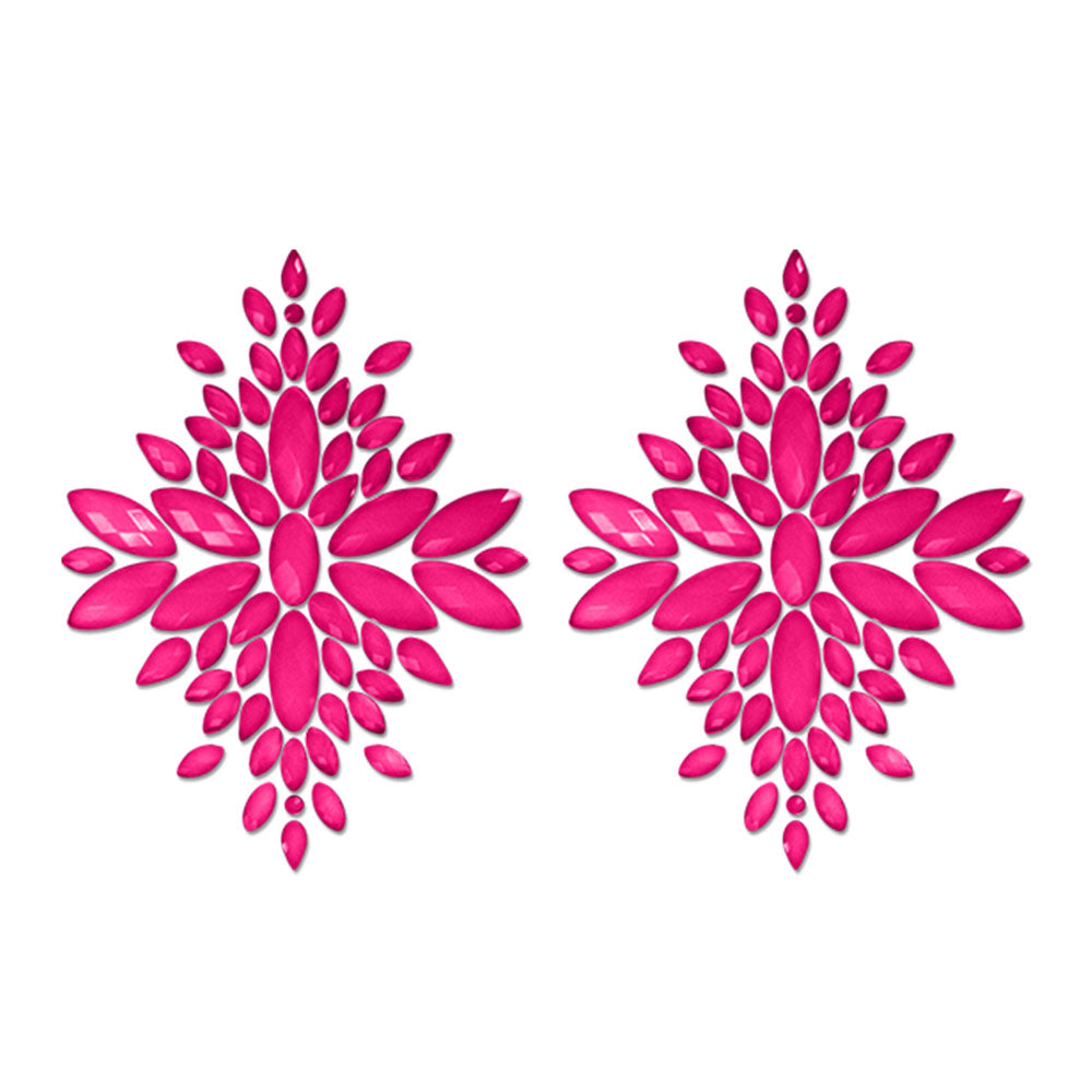 GLOW Fashion Pasties Set - Glow Pink Crystals - Hush Store Sydney 