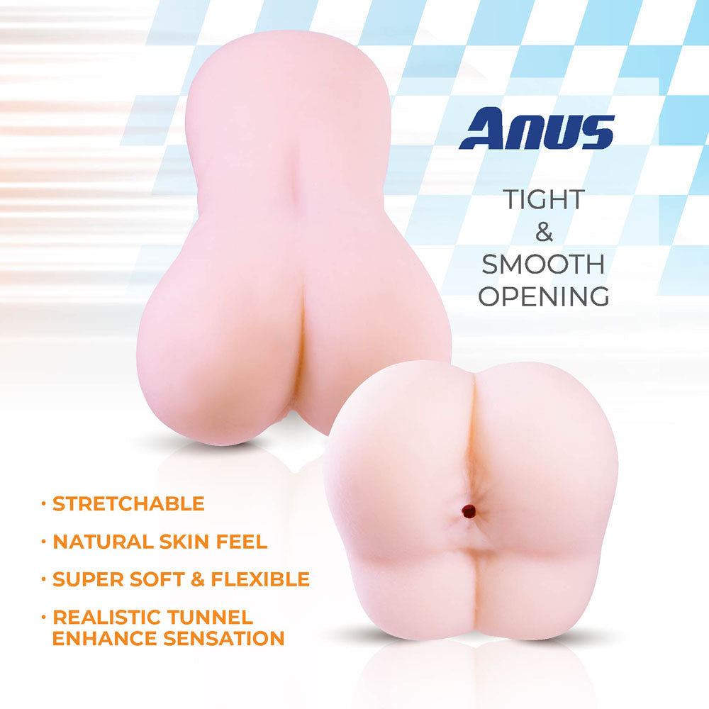 Bulky Sip - Flesh Mini Doggy-Style Stroker - Hush Store Sydney 