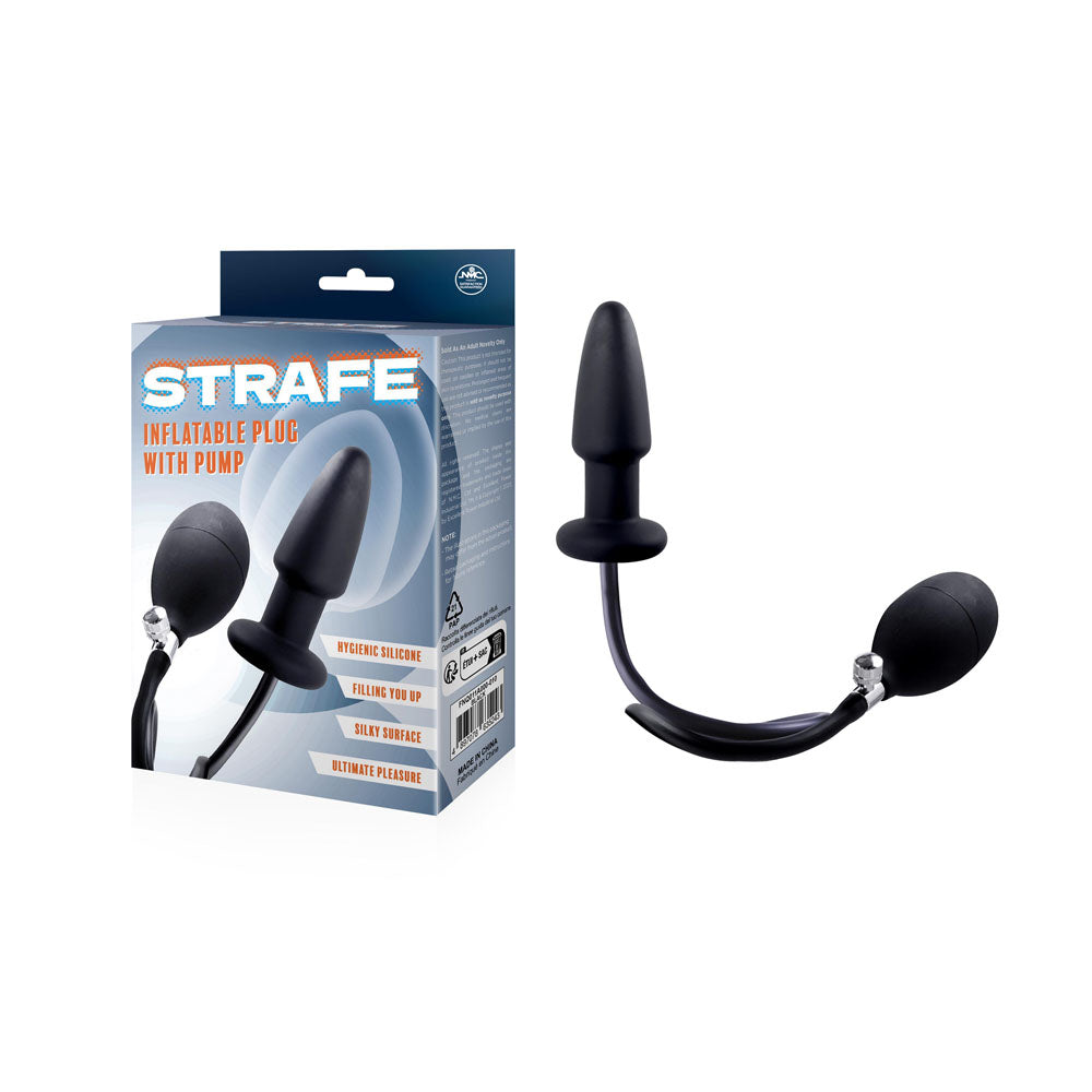 Strife - Black Inflatable Butt Plug with Hand Pump - Hush Store Sydney 