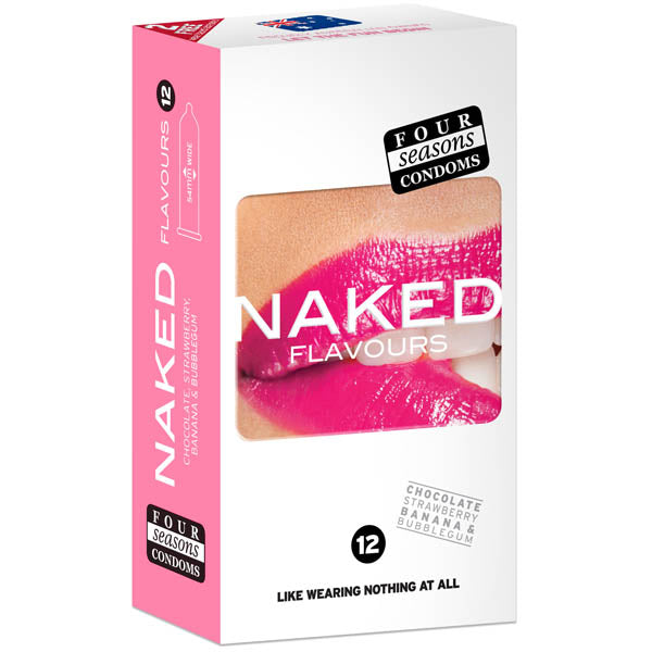 Four Seasons Naked Flavours - Ultra Thin Flavoured Condoms - 12 Pack - Hush Store Sydney 