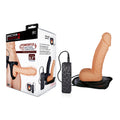 Erection Assistant 2 Vibrating Hollow Strap-On - Flesh 21.5 cm Vibrating Hollow Strap-On - Hush Store Sydney 