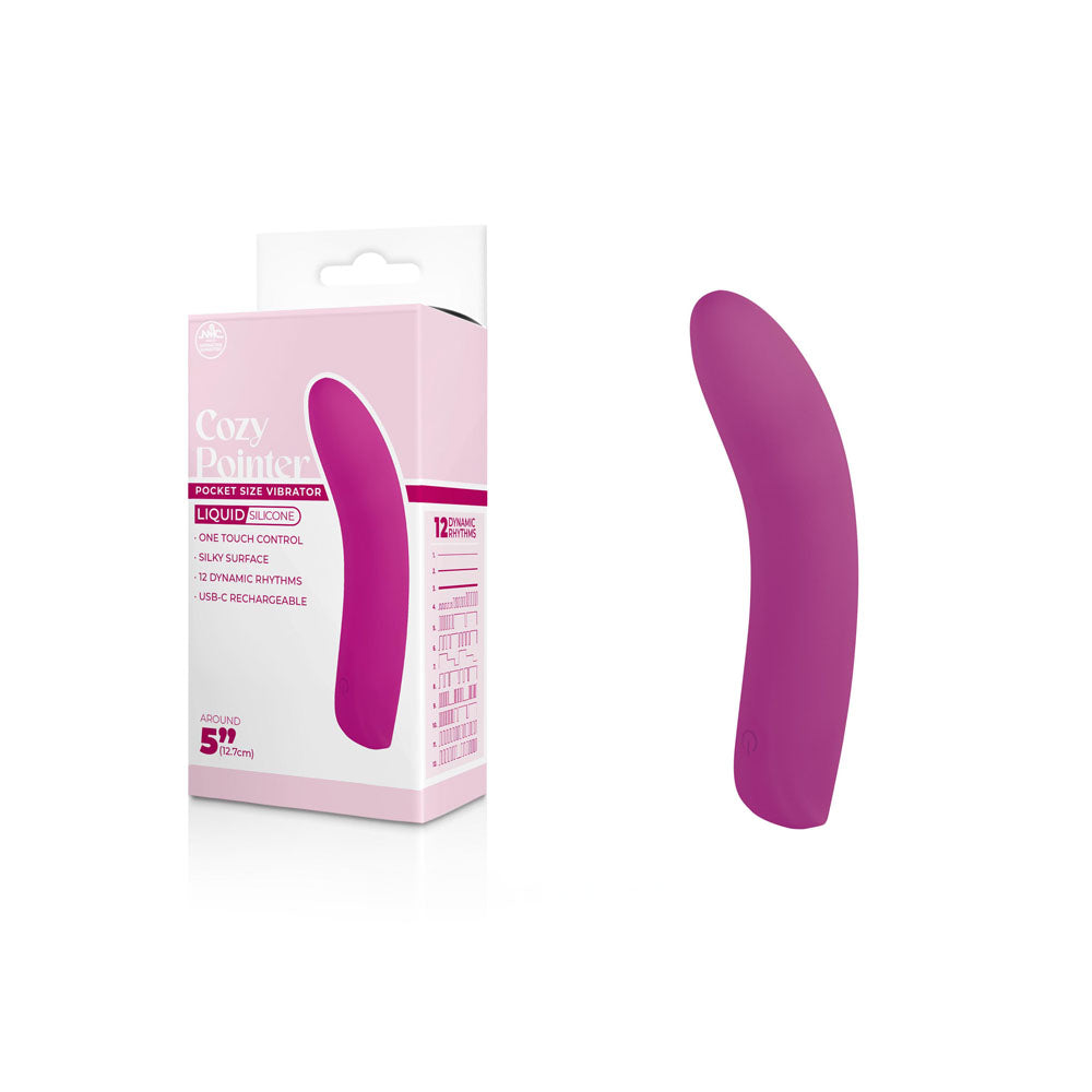 Cozy Pointer - Pink - Pink 12.7 USB Rechargeable Mini Vibrator - Hush Store Sydney 