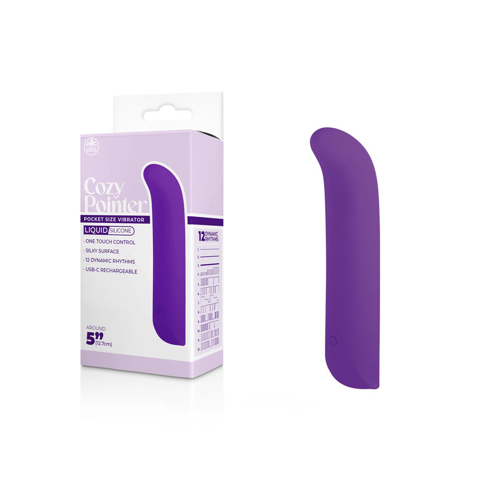 Cozy Pointer - Purple - Purple 12.7 cm USB Rechargeable Mini Vibrator - Hush Store Sydney 