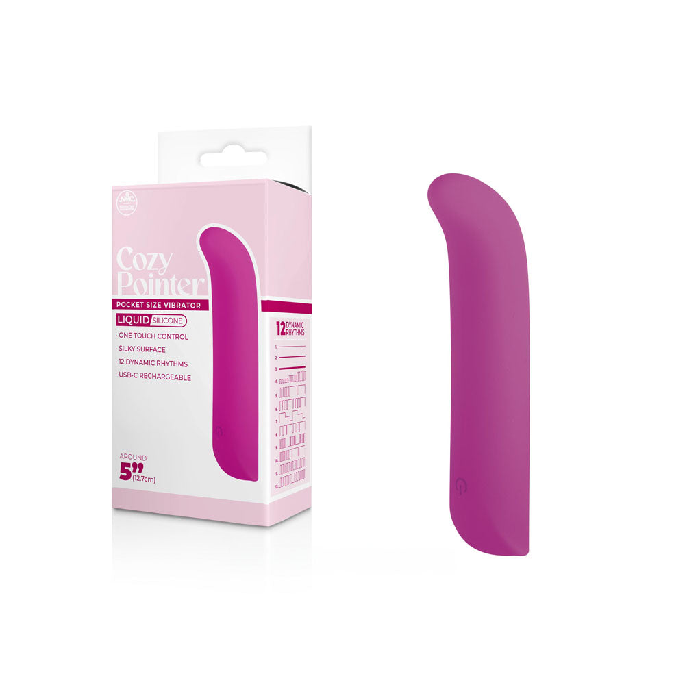 Cozy Pointer - Pink - Pink 12.7 cm USB Rechargeable Mini Vibrator - Hush Store Sydney 