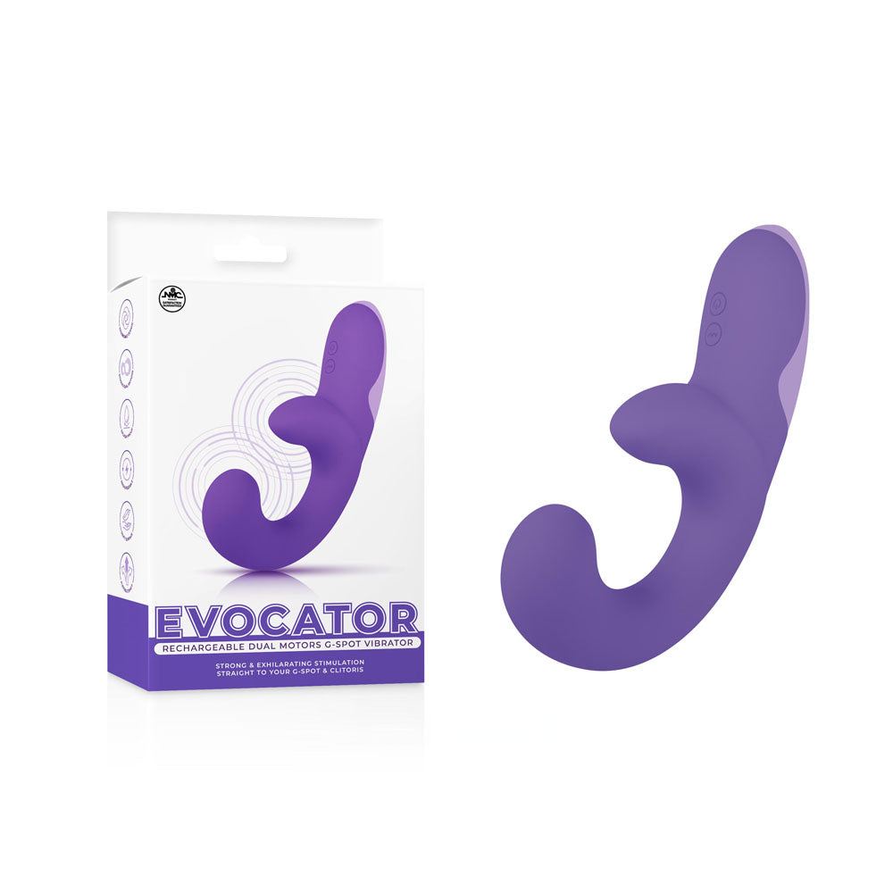 Evocator - Purple - Purple USB Rechargeable Dual Motor G-Spot Vibrator - Hush Store Sydney 