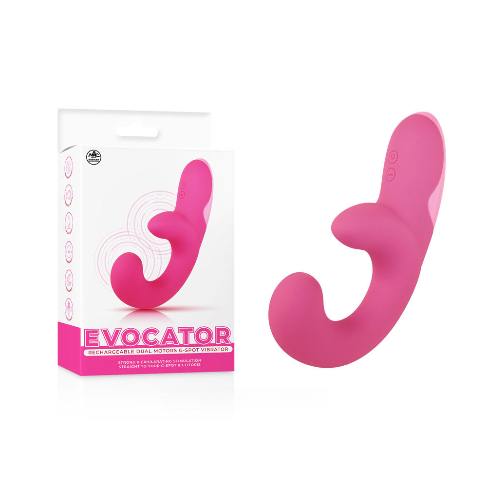 Evocator - Pink USB Rechargeable Dual Motor G-Spot Vibrator - Hush Store Sydney 
