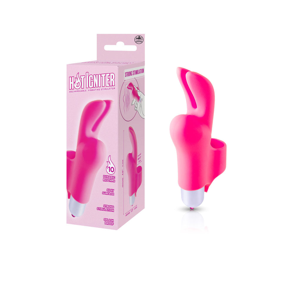 Hot Igniter - Pink 12 cm USB Rechargeable Finger Stimulator - Hush Store Sydney 