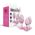 Adam & Eve Glitter Gem 3-Piece Butt Plug Set - Pink - Glitter Pink Butt Plugs - Set of 3 Sizes - Hush Store Sydney 