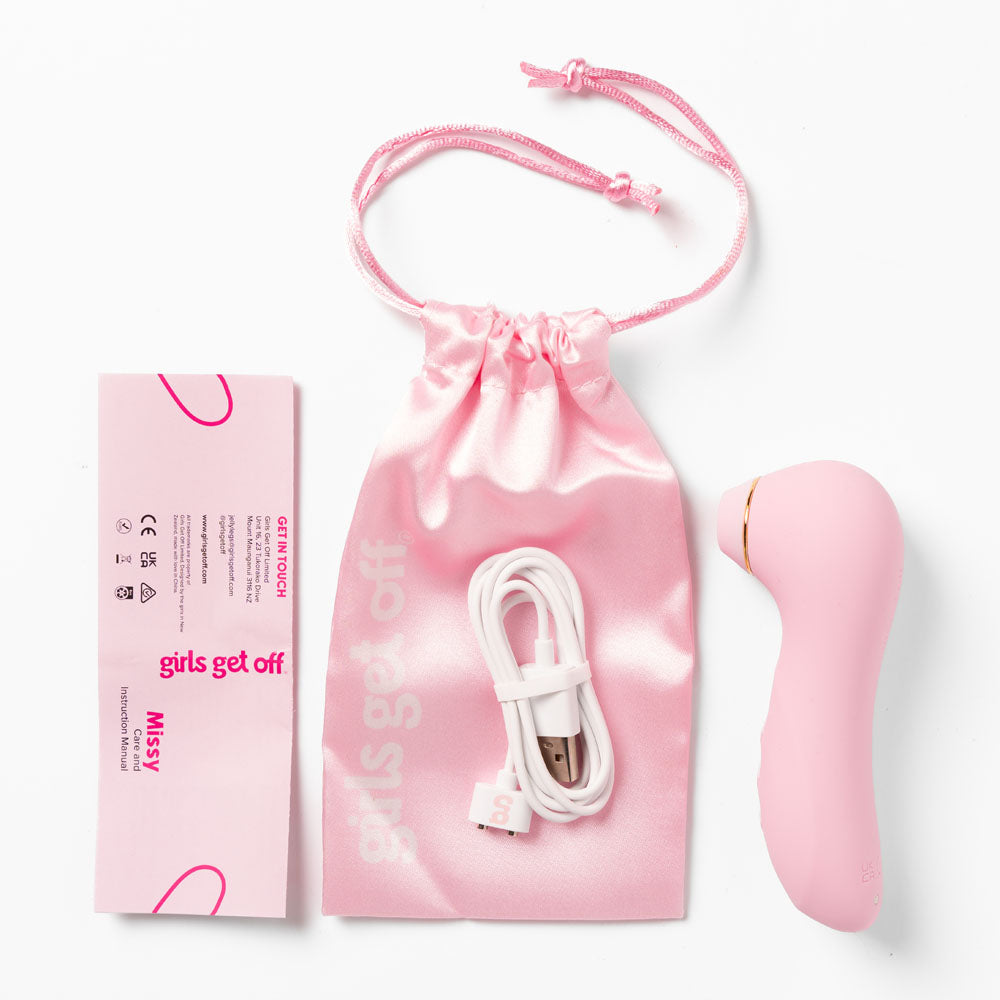 Girls Get Off - Missy - Pink USB Rechargeable Air Pulse Clitoral Stimulator