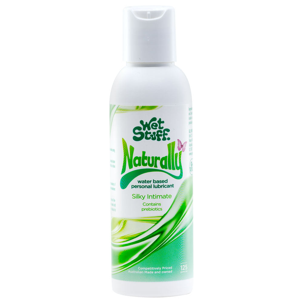 Wet Stuff Naturally - 125g Disk Top - Water Based Lubricant with Prebiotics - 125 gram Bottle - Hush Store Sydney 