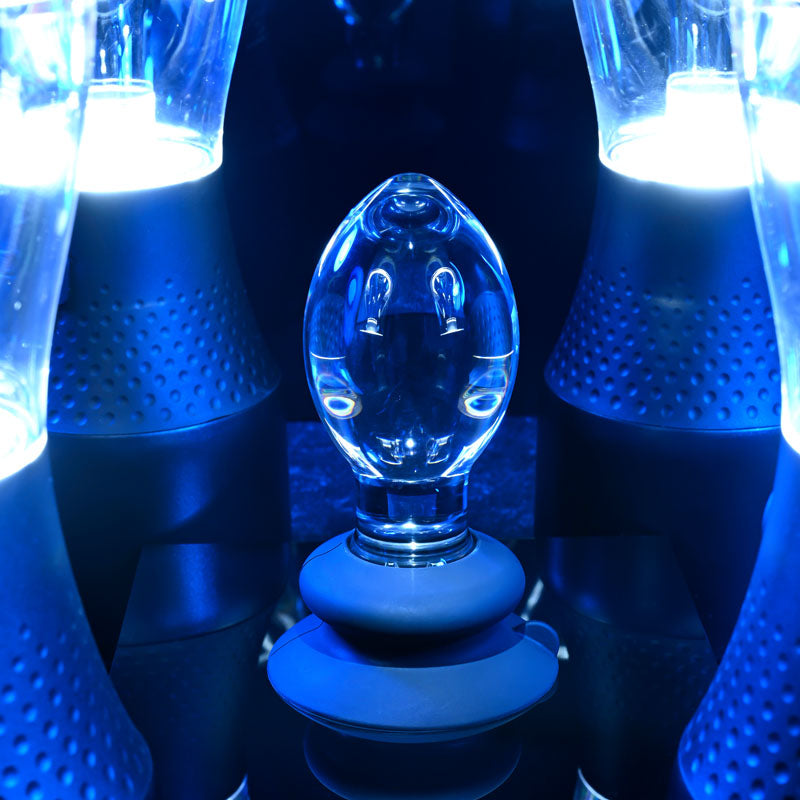 Gender X Crystal Ball - Clear Glass 13.6 cm Butt Plug with Suction Base - Hush Store Sydney 