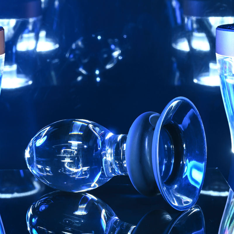 Gender X Crystal Ball - Clear Glass 13.6 cm Butt Plug with Suction Base - Hush Store Sydney 