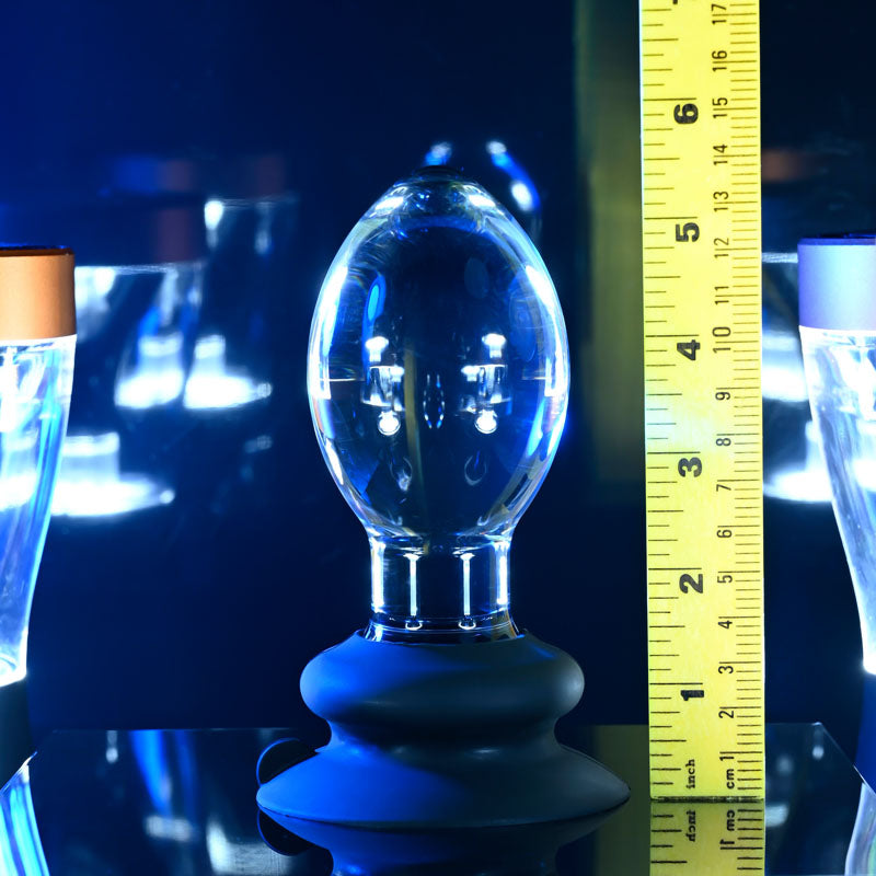 Gender X Crystal Ball - Clear Glass 13.6 cm Butt Plug with Suction Base - Hush Store Sydney 