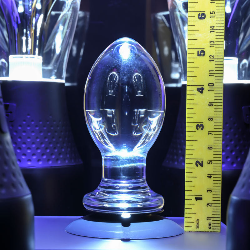 Gender X Crystal Ball - Clear Glass 13.6 cm Butt Plug with Suction Base - Hush Store Sydney 