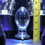 Gender X Crystal Ball - Clear Glass 13.6 cm Butt Plug with Suction Base - Hush Store Sydney 