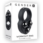 Gender X WORKOUT RING - Black Weighted Cock Ring - Hush Store Sydney 