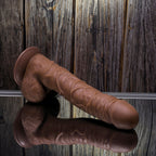 Gender X 10'' FLEXSKIN POSEABLE TRUE FEEL - Dark - Brown 29.2 cm Poseable Dong - Hush Store Sydney 