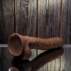 Gender X 10'' FLEXSKIN POSEABLE TRUE FEEL - Dark - Brown 29.2 cm Poseable Dong - Hush Store Sydney 