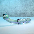 Gender X LUSTROUS GALAXY WAND - Blue/Violet Glass 18.5 cm Double Ended Massager - Hush Store Sydney 
