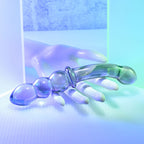 Gender X LUSTROUS GALAXY WAND - Blue/Violet Glass 18.5 cm Double Ended Massager - Hush Store Sydney 