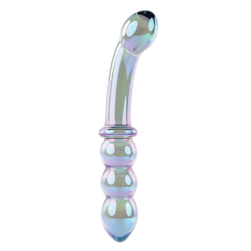 Gender X LUSTROUS GALAXY WAND - Blue/Violet Glass 18.5 cm Double Ended Massager - Hush Store Sydney 