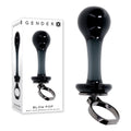 Gender X BLOW POP - Black 12.8 cm Glass Plug with Ring Pull - Hush Store Sydney 