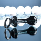 Gender X BLOW POP - Black 12.8 cm Glass Plug with Ring Pull - Hush Store Sydney 
