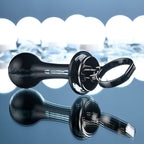 Gender X BLOW POP - Black 12.8 cm Glass Plug with Ring Pull - Hush Store Sydney 