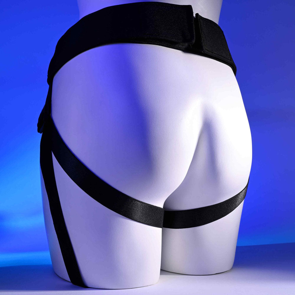 Gender X DOUBLE RIDER - Black Adjustable Strap-On Harness (No Probe Included) - Hush Store Sydney 