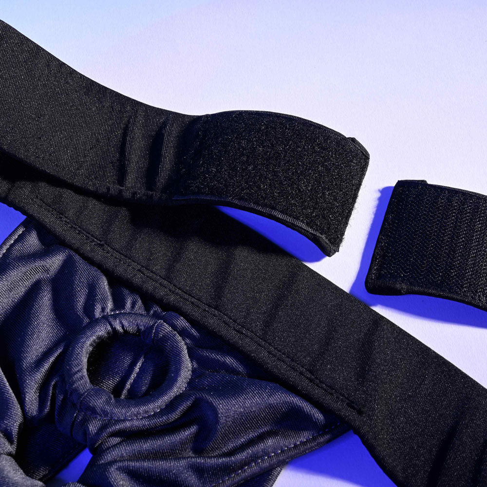 Gender X DOUBLE RIDER - Black Adjustable Strap-On Harness (No Probe Included) - Hush Store Sydney 