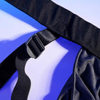 Gender X DOUBLE RIDER - Black Adjustable Strap-On Harness (No Probe Included) - Hush Store Sydney 
