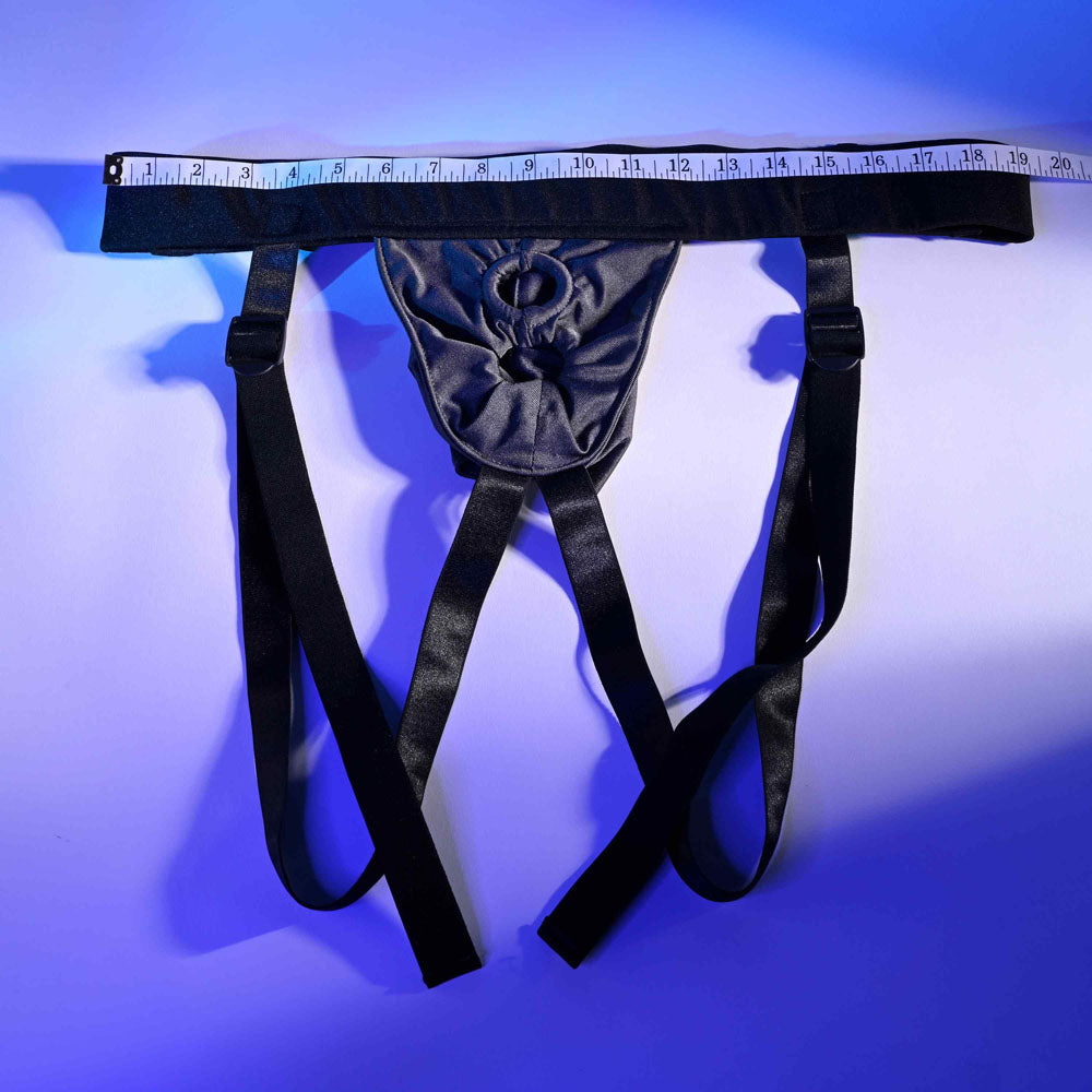 Gender X DOUBLE RIDER - Black Adjustable Strap-On Harness (No Probe Included) - Hush Store Sydney 
