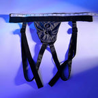 Gender X DOUBLE RIDER - Black Adjustable Strap-On Harness (No Probe Included) - Hush Store Sydney 